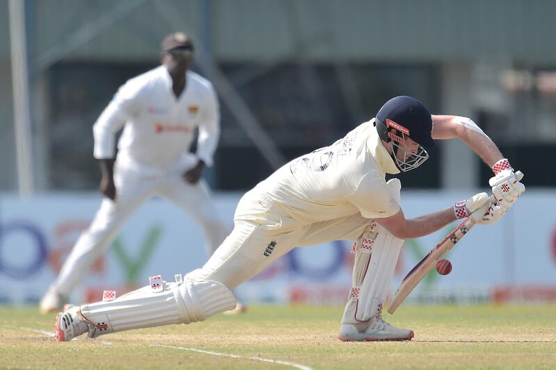 Dom Sibley scored an unbeaten fifty as England defeated Sri Lanka in the second Test at Galle on Monday. All images courtesy Sri Lanka Cricket