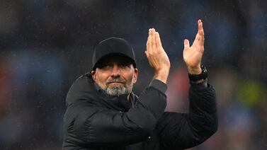 Jurgen Klopp will take charge of his last game as Liverpool manager when they face Wolves at Anfield on Sunday. PA