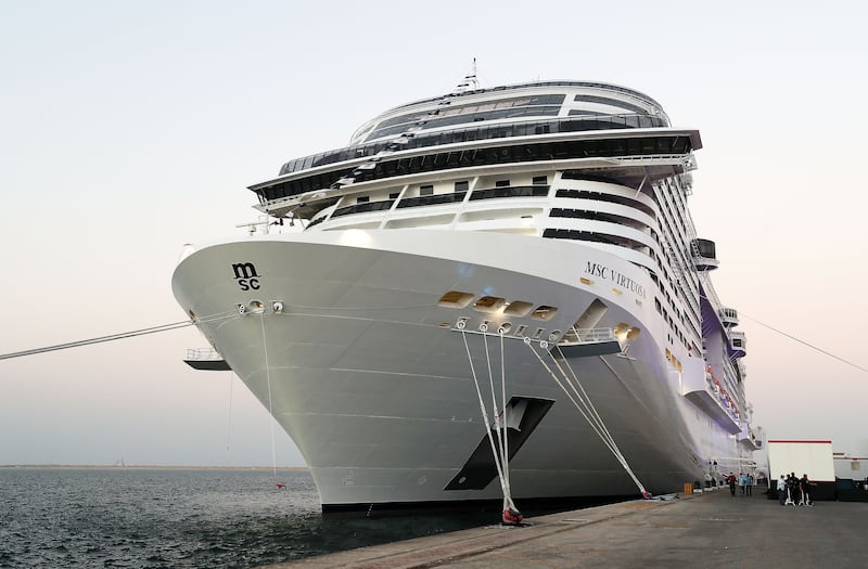 MSC Cruises has cancelled the 23-night journey of MSC Virtuosa from Dubai to Southampton, UK. Pawan Singh / The National