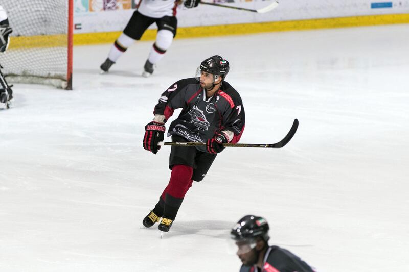 ABU DHABI, UNITED ARAB EMIRATES - OCT 4:

Juma Al Dhaheri, 7, of Abu Dhabi Storms at the opening week���s match of the national league between Abu Dhabi Storms (black) and Abu Dhabi Scorpions (white).

(Photo by Reem Mohammed/The National)

Reporter: Amith Passela
Section: SP