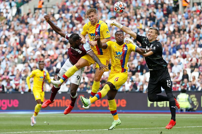 CRYSTAL PALACE PLAYER RATINGS: Vicente Guaita – 6. Flapped at a cross in the box but was given no chance for either of West Ham’s goals. AFP