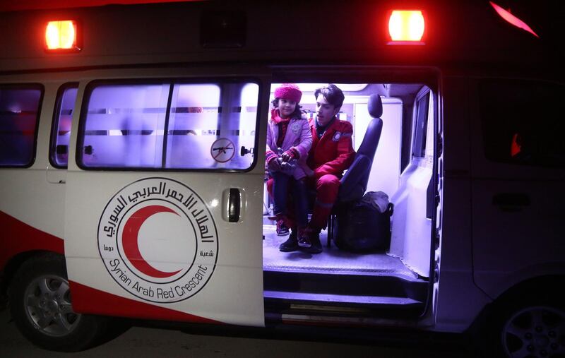 The Syrian Red Crescent said the evacuations were the result of “long negotiations”. Amer Almohibany / AFP Photo