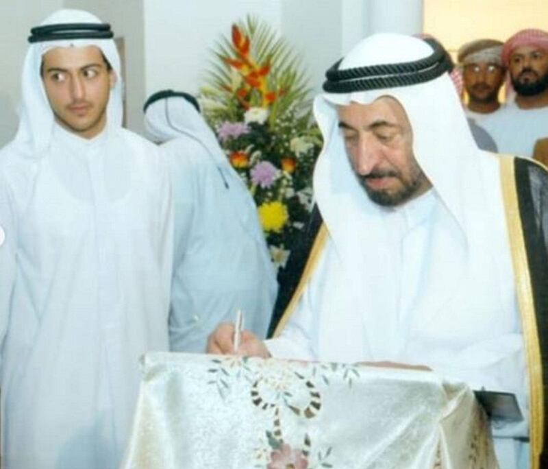 The Ruler of Sharjah has shared intimate family pictures of his late son with half a million of his social media followers. Courtesy Dr Sultan's Twitter account