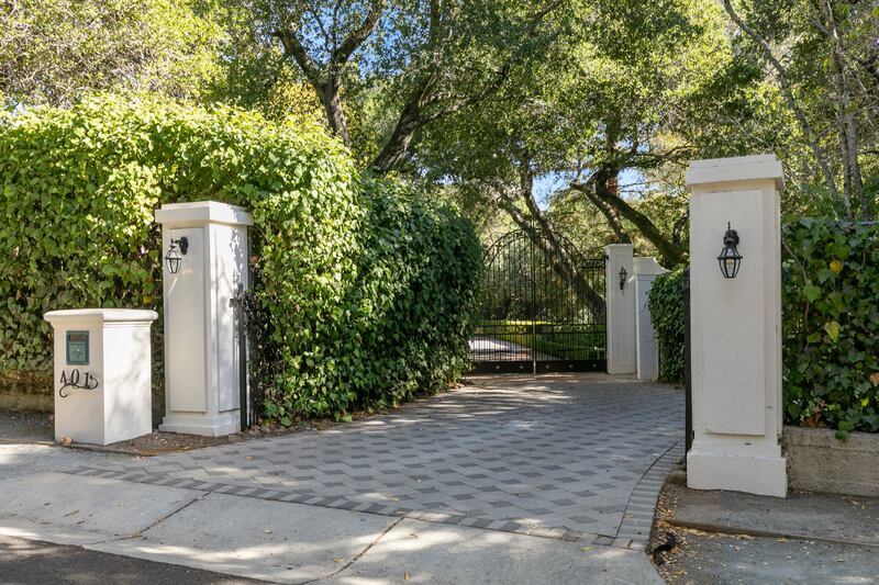 The entrance gate to the property