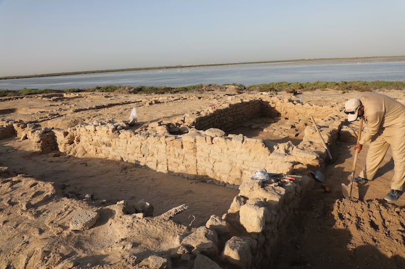 The site sits on Sinniyah Island close to the Khor Al Beida lagoon. 