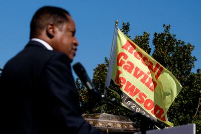 Conservative radio host Larry Elder is the leading Republican candidate in California's special election. AP