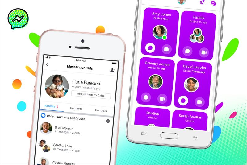Messenger Kids offers children not old enough to use Facebook an outlet in which they can chat to their friends. Courtesy Messenger Kids