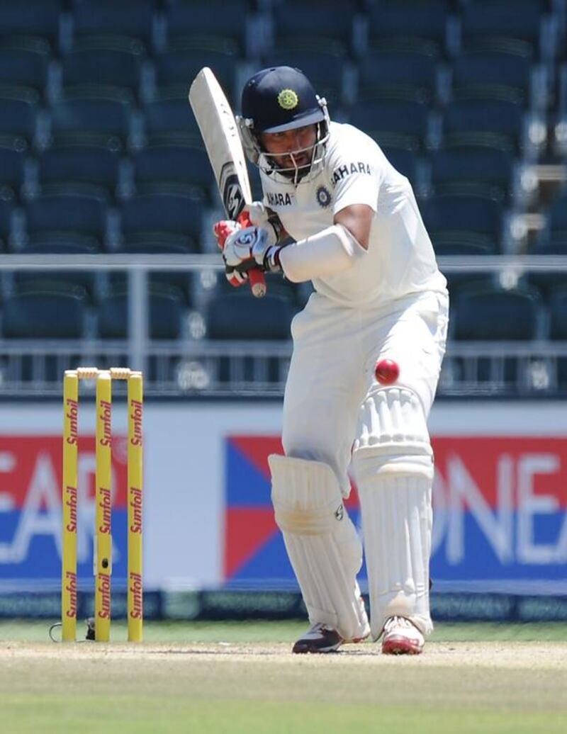 Cheteshwar Pujara fell 16 runs short of Sachin Tendulkar’s record for the highest score by an Indian in South Africa. AFP