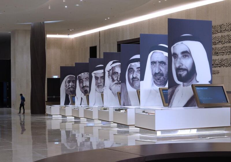 Faces of the Founders at the Etihad Museum in Dubai, which is now open to the public and was well received by visitors eager to learn UAE history. The National