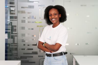 Ritah Ingabire, from Rwanda, works in the Hilton Doubletree Hotel in JBR, Dubai, after joining the Evolvin' Women programme. Pawan Singh / The National 