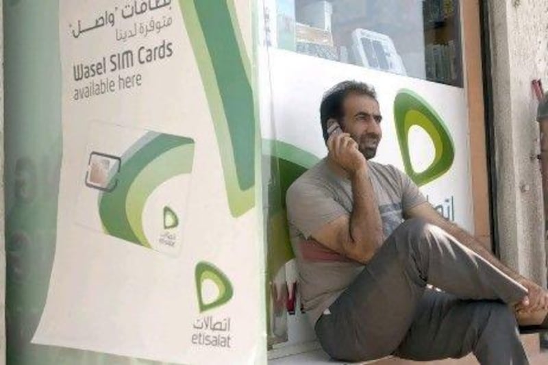 Etisalat says its high-speed service will help it cash in on increasing demand for the mobile internet. Jeff Topping / The National