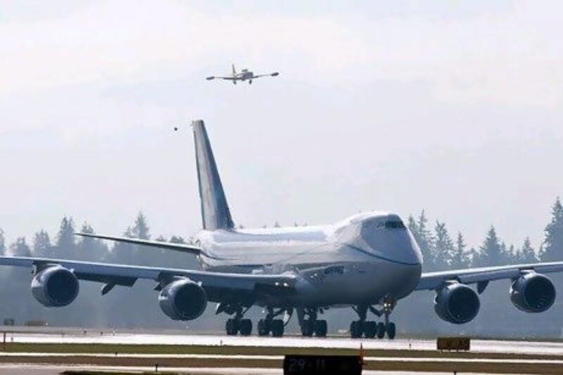 A Boeing 747-8 freighter. Stephen Brashear / AFP