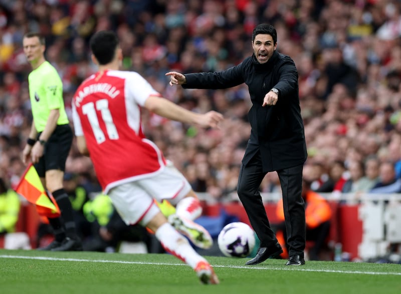 Arsenal manager Mikel Arteta. Action Images