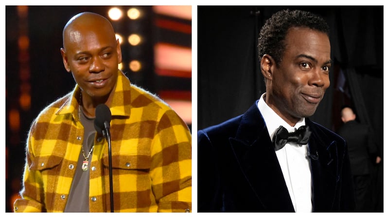 Dave Chappelle, left, and Chris Rock appeared together onstage at the Comedy Store in Los Angeles as part of a 'secret gig'. Photos: AP; Academy of Motion Picture Arts and Sciences via Reuters