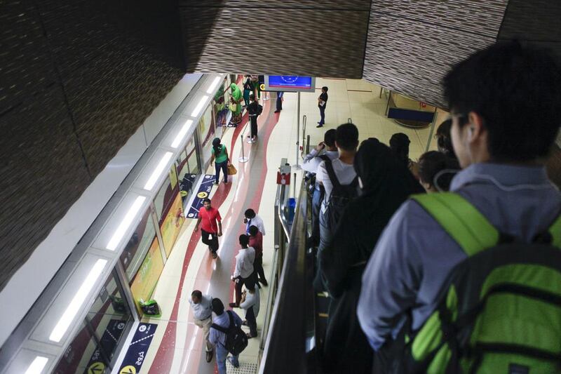 Both lines contain underground sections and the rest is an elevated track, with a limited part of the Red Line (3.3km) on ground level. Sarah Dea / The National