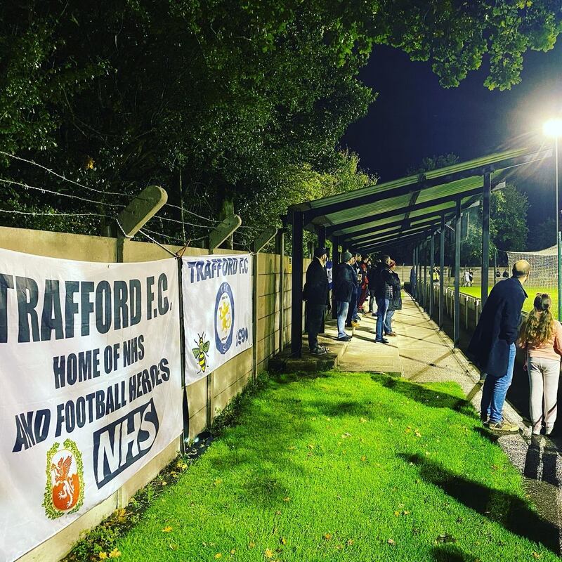 Fans at a match of Trafford FC, a Manchester based semi-professional football team. Courtesy Andy Mitten