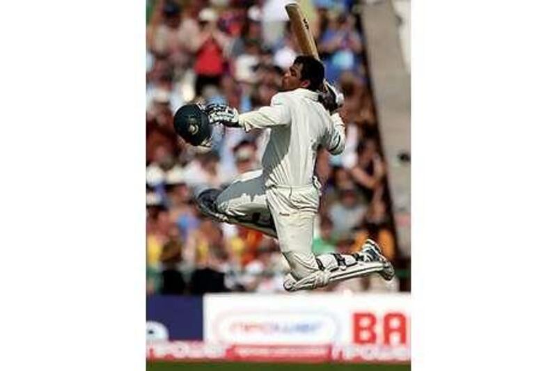 Tamim Iqbal celebrates another quickfire but well-deserved century.