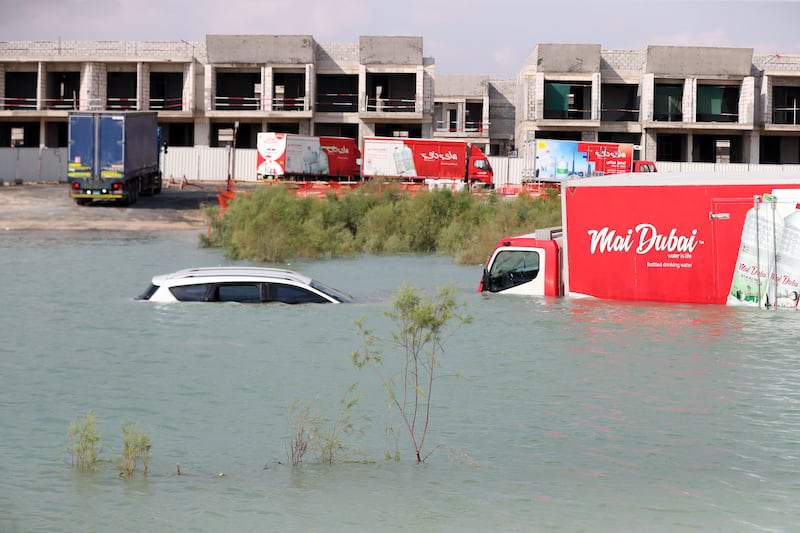 Al Qudra is one of the areas affected by flooding in Dubai. Chris Whiteoak / The National