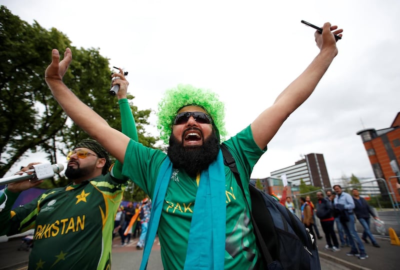 Pakistan fans before the Cricket World Cup 2019 match against India at Old Trafford. Reuters