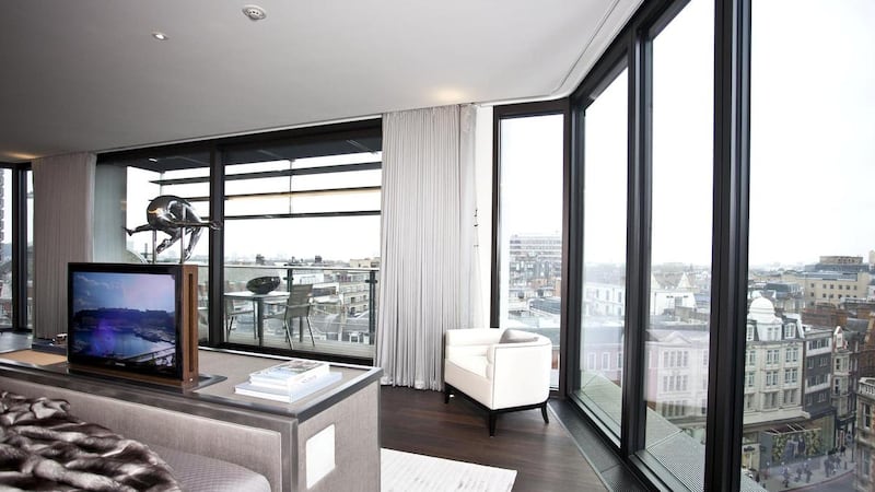 The penthouse is situated in Knightsbridge overlooking Hyde Park. REX/Shutterstock