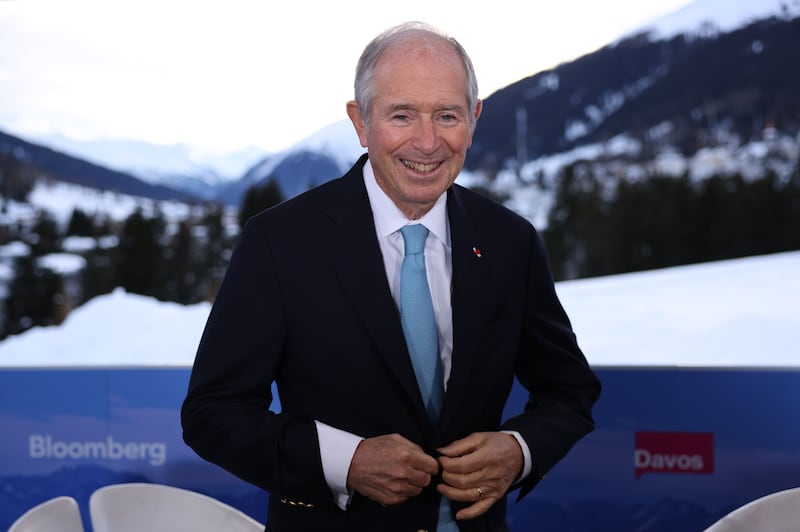 Steve Schwarzman, co-founder and chief executive officer of Blackstone Group, at the Swiss alpine resort. Bloomberg