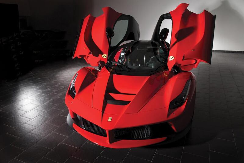 2014 Ferrari LaFerrari (€2.8 to €3.2m [Dh11m to Dh12.9m]). Courtesy RM Sotheby’s