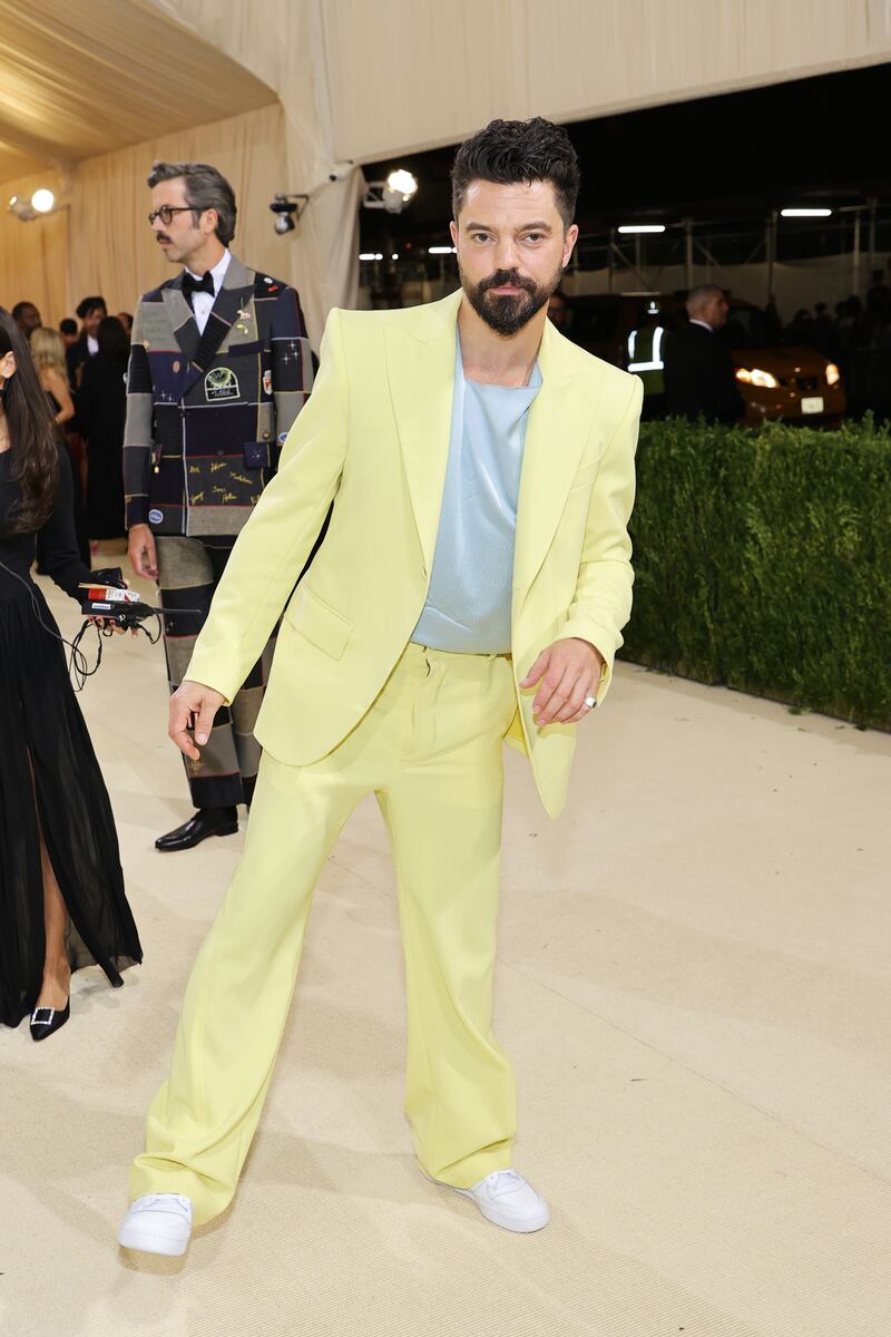 Dominic Cooper attends the 2021 Met Gala. AFP