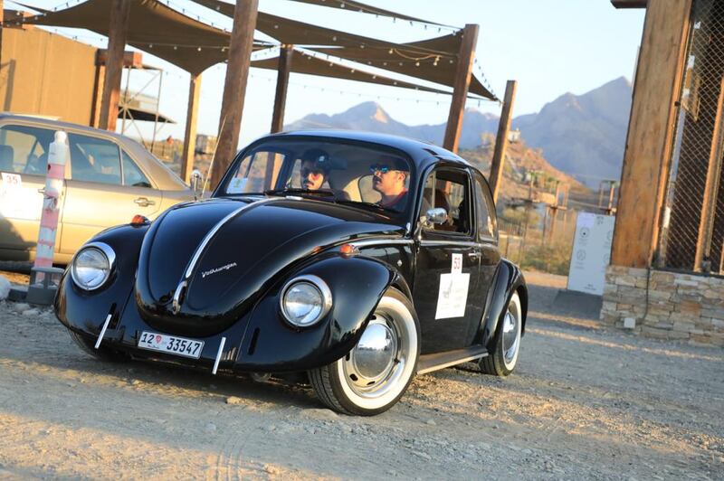 A vintage Volkswagen Beetle.