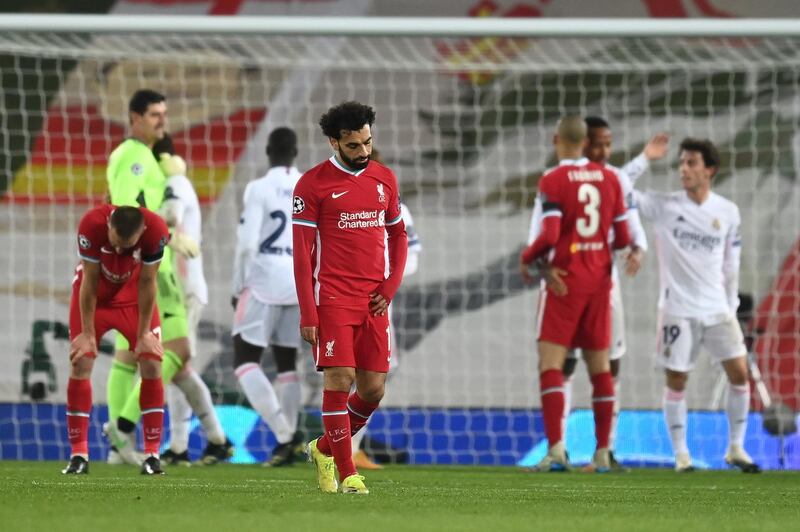 Mohamed Salah - 6. The Egyptian wasted a wonderful chance to bring his team back into the tie early in the first half. He kept the defence unnerved but was unable to make his menace pay off. Getty Images