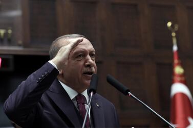 President Erdogan said Turkey would not hesitate to relaunch its operation if the Syrian Kurdish fighters do not fully evacuate the 30 kilometre area in north-eastern Syria or continue attacks against Turkish troops.AP 
