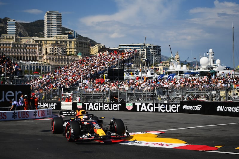  Max Verstappen of Red Bull during qualifying for the Monaco GP in Monte Carlo. Getty