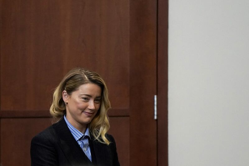 Actress Amber Heard arrives at Fairfax County Circuit Court. Reuters