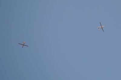 Aerial vehicles fly during an Israeli military operation in Jenin on Monday. Reuters