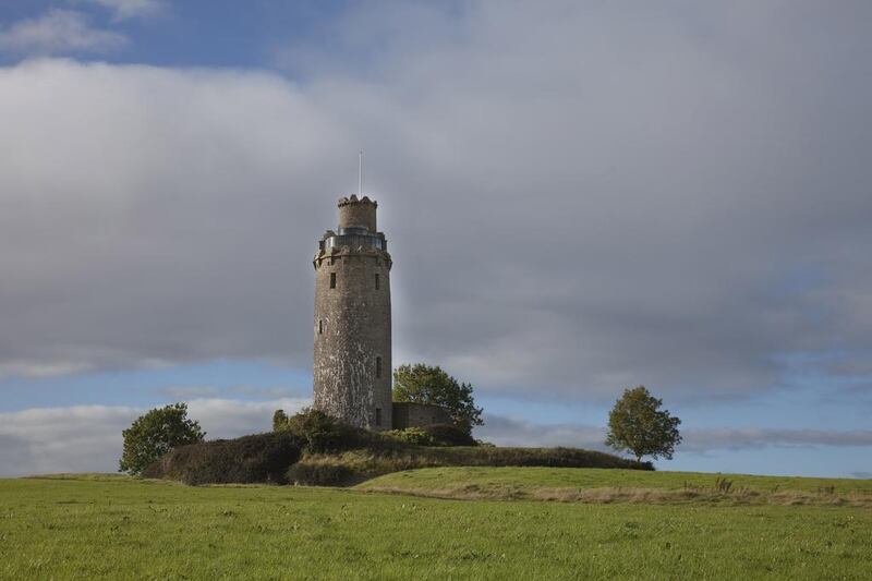 The medieval-style tower, built as a folly in the 1860s, in the Ballyfin estate. Courtesy Ballyfin