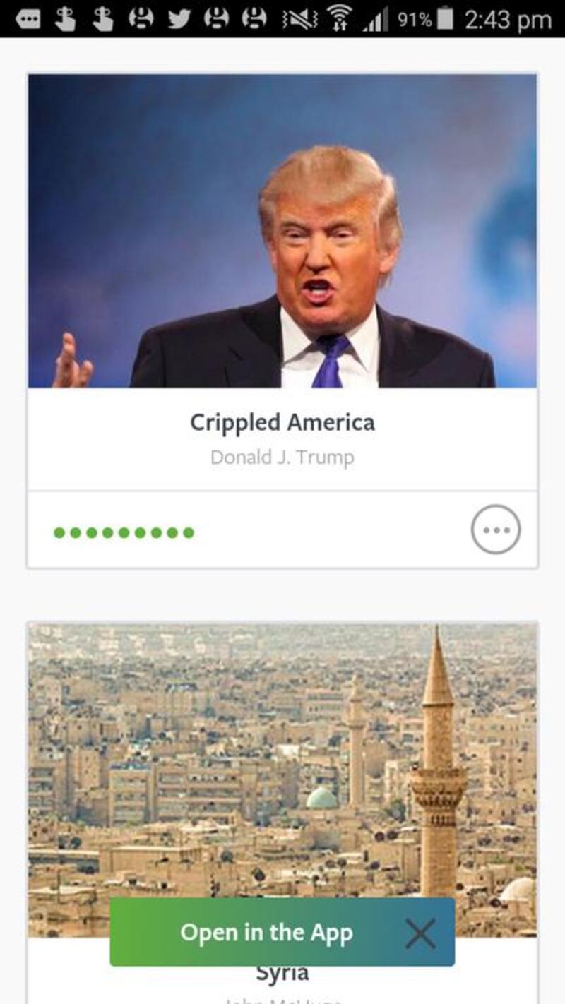 Crippled America on Blinkist. Courtesy Rob Garratt  