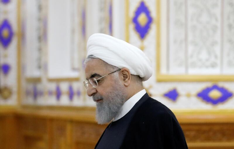Iranian President Hassan Rouhani attends the Conference on Interaction and Confidence-Building Measures in Asia (CICA) in Dushanbe, Tajikistan June 15, 2019. REUTERS/Mukhtar Kholdorbekov