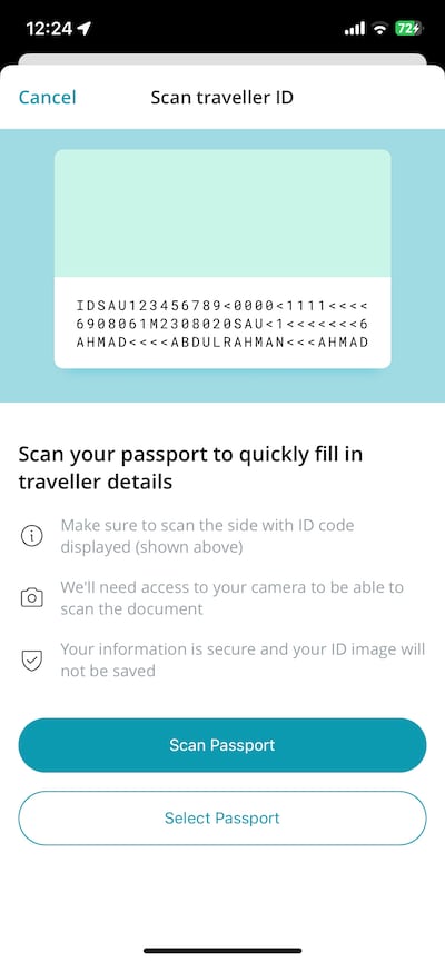 Almosafer said the implementation of passport scanning using VisionKit has reduced errors and streamlined the user journey. Photo: Almosafer