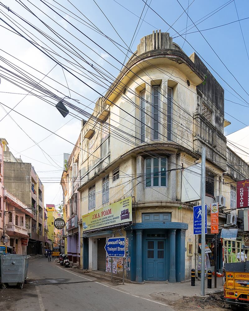 Chennai’s old neighbourhoods, such as Royapettah, are still lined with old Art Deco-style residences. Photo: Madras Inherited