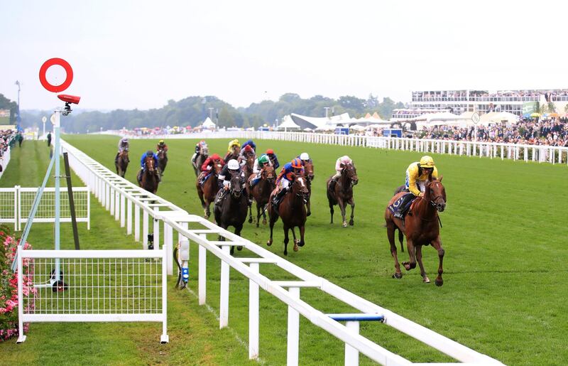 Addeybb ridden by Daniel Tudhope on his way to winning Wolferton Stakes during Day 1 of Royal Ascot. Press Association