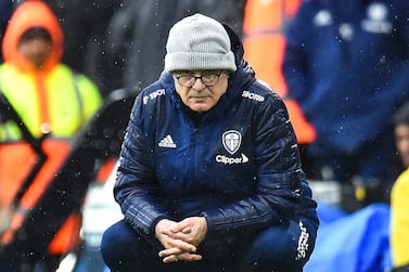 (FILE) - Leeds United manager Marcelo Bielsa reacts during the English Premier League soccer match between Leeds United and Manchester United in Leeds, Britain, 20 February 2022 (re-issued on 27 February 2022).  Marcelo Bielsa has been sacked by English Premier League side Leeds United on 27 February 2022.   EPA/PETER POWELL EDITORIAL USE ONLY.  No use with unauthorized audio, video, data, fixture lists, club/league logos or 'live' services.  Online in-match use limited to 120 images, no video emulation.  No use in betting, games or single club/league/player publications. 