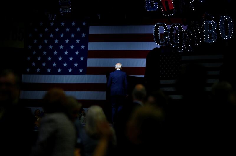 Democratic 2020 U.S. presidential candidate former Vice President Joe Biden speaks at a Democratic Party fundraising dinner, the Liberty and Justice Celebration, in Des Moines, Iowa, U.S.  Reuters