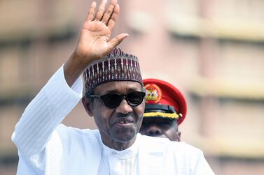 Nigerian President Muhammadu Buhari won a second term with 56 per cent in February. AFP