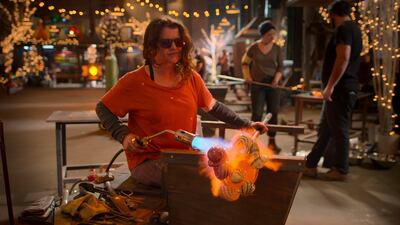 'Blown Away: Christmas' sees glass blowers compete to create the best festive glass ornaments. Photo: Netflix