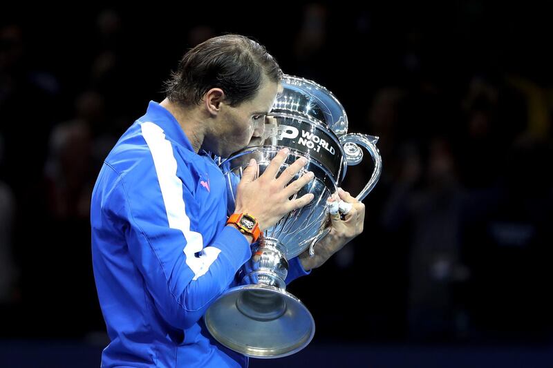 Spaniard Rafael Nadal finishes 2019 as world No 1 despite exiting the ATP Finals in the group stage. Getty