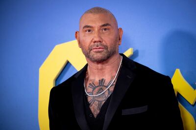 Dave Bautista on the red carpet for the premiere of 'Glass Onion: A Knives Out Mystery' at the BFI London Film Festival this month. EPA