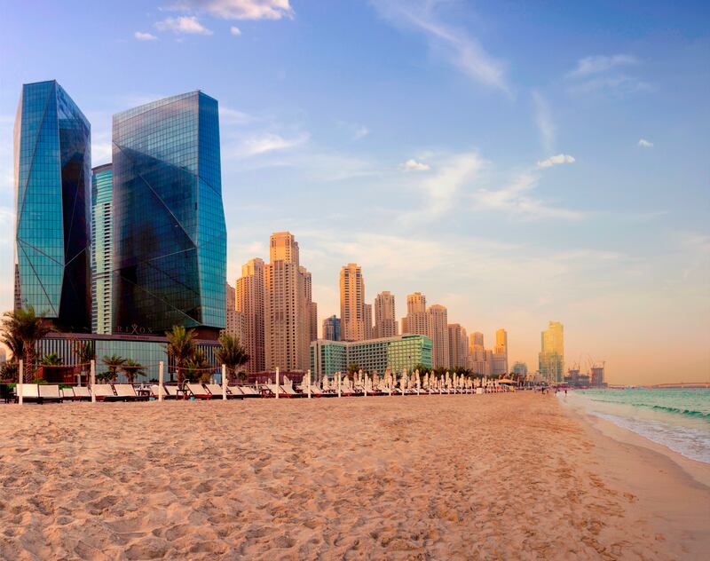 Jumeirah Beach offers wonderful skyline views