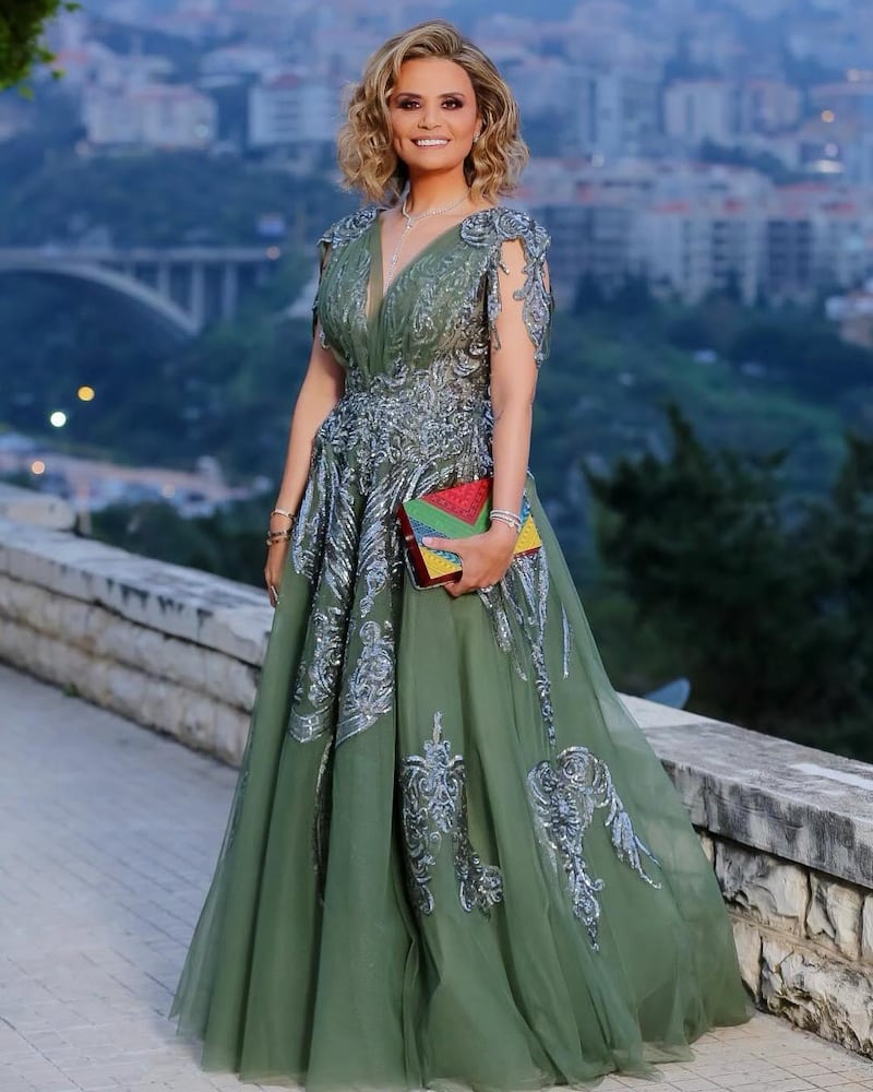 Aline Murr wore a Basil Soda gown. Photo: Instagram / Aline Murr 