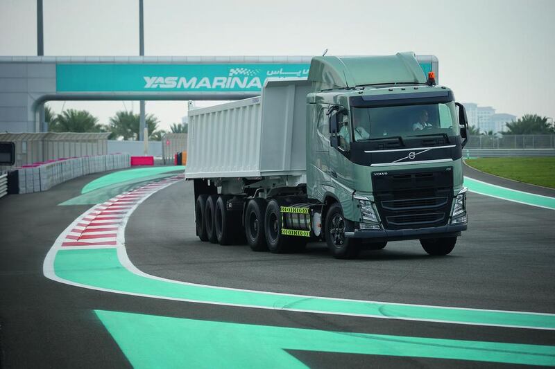 Volvo’s new line of HGVs – including the FH long-distance truck pictured above – are safer, more economical and possess all the brawn necessary to deal with the challenges of the UAE’s construction sites. Courtesy of Volvo