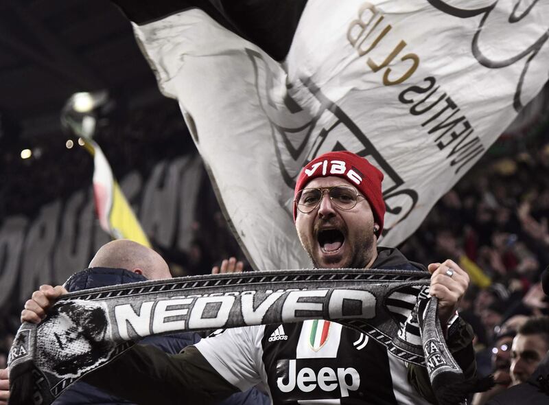 Juventus' supporters celebrate. EPA