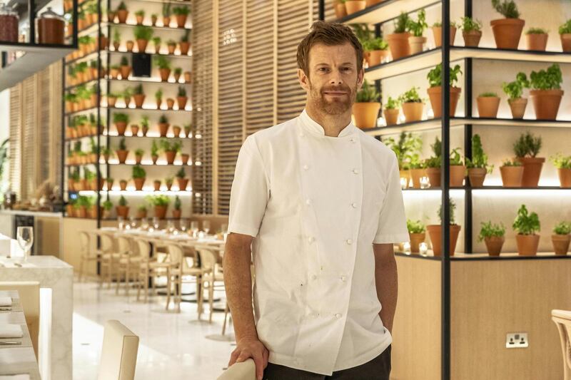 ABU DHABI, UNITED ARAB EMIRATES. 31 OCTOBER 2018. Michelin Star Chef Tom Aikens at Market At Edition in the new Edition hotel in Al Bateen. (Photo: Antonie Robertson/The National) Journalist: Melinda Healy. Section: Weekend.